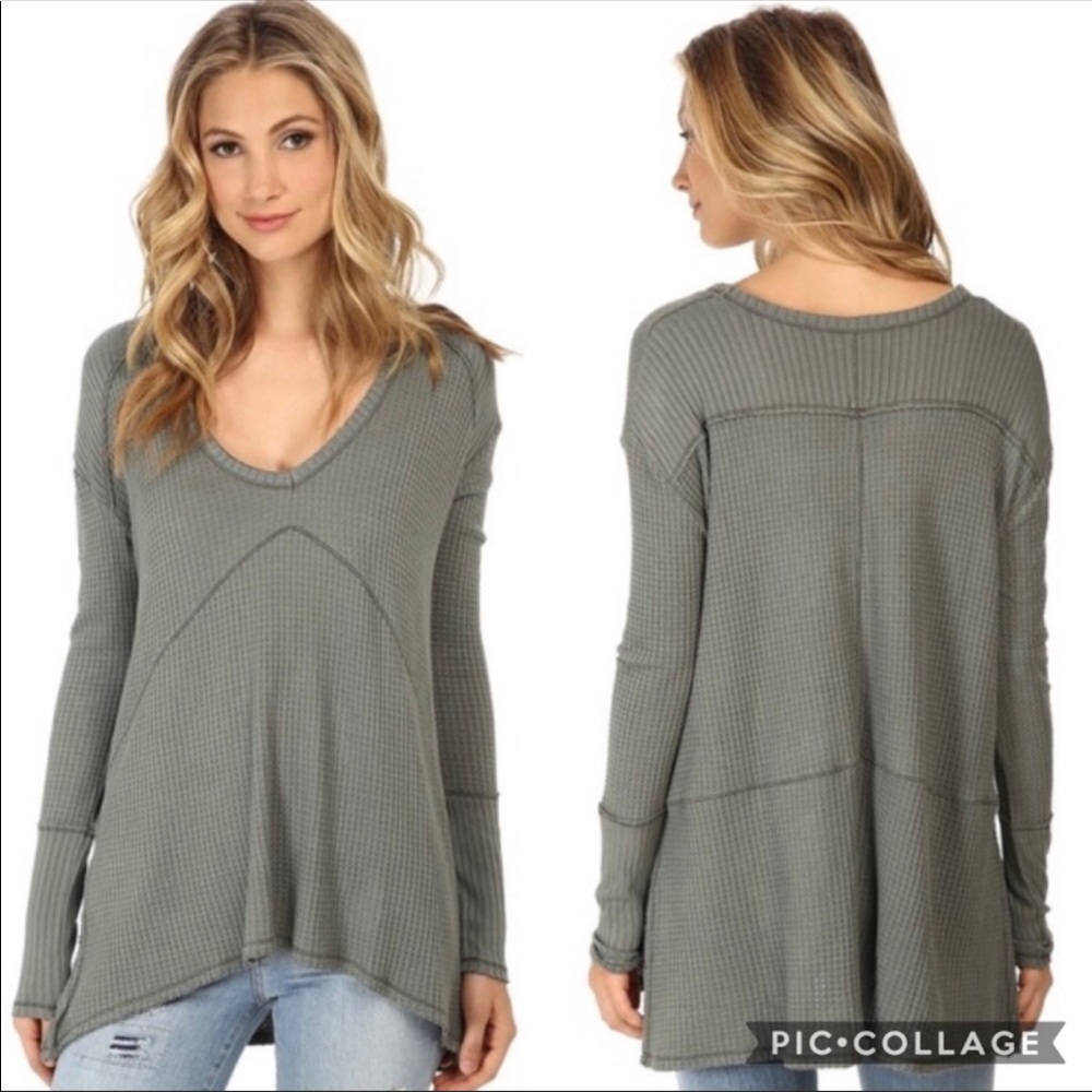 Free People Waffle Thermal Tunic